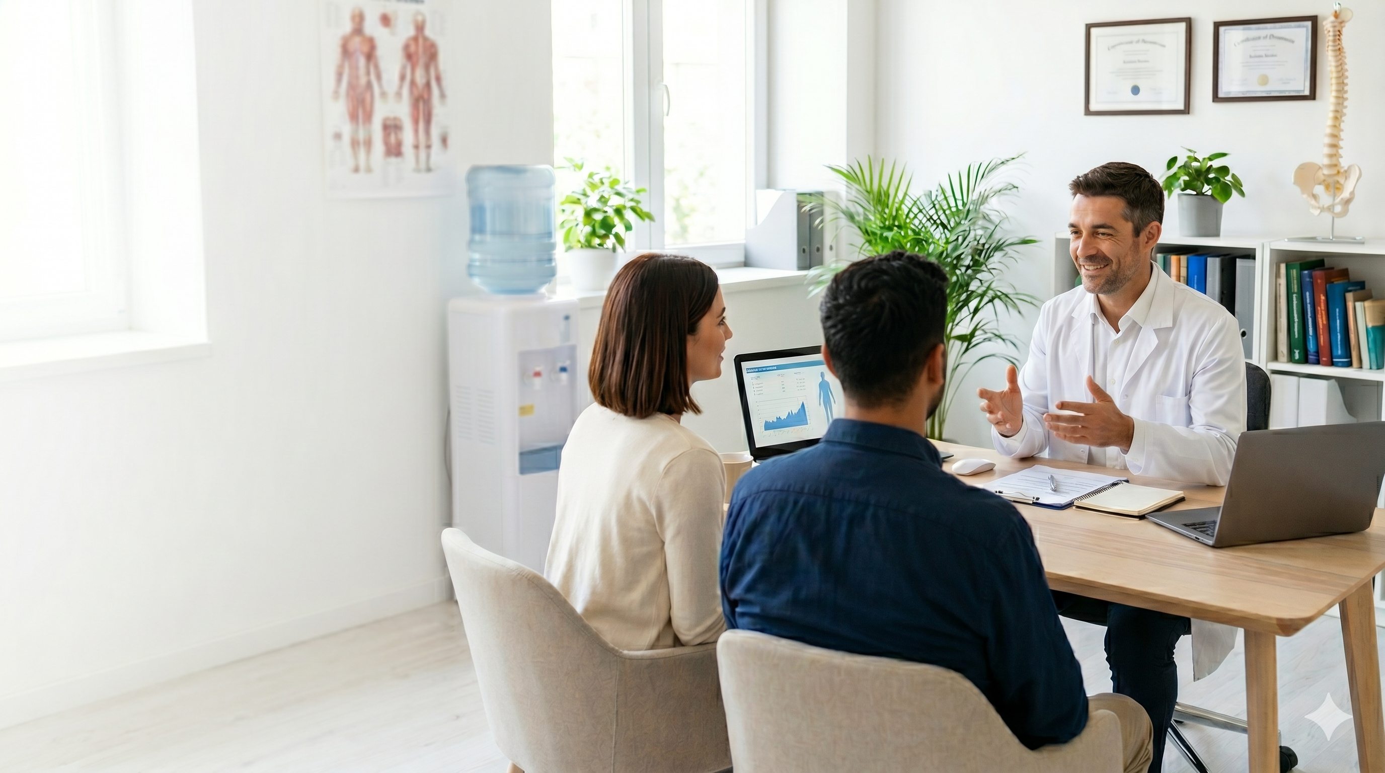 Mediador sanitario acompañando una consulta médica